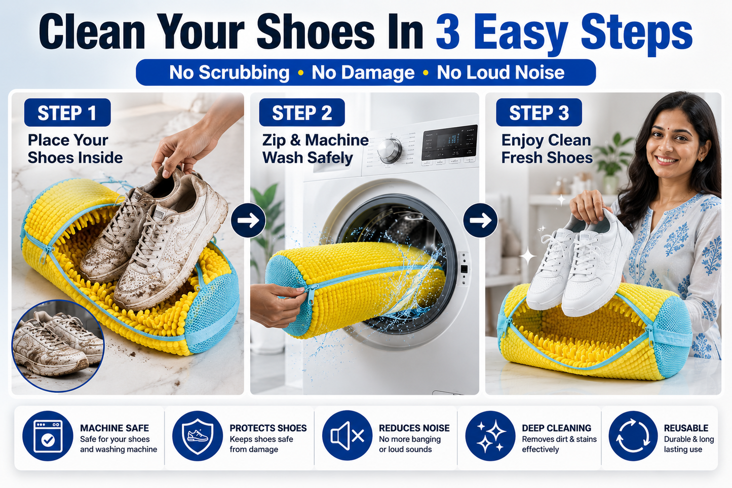 The ShoeSpa™ 360-Shoe Washing Bag