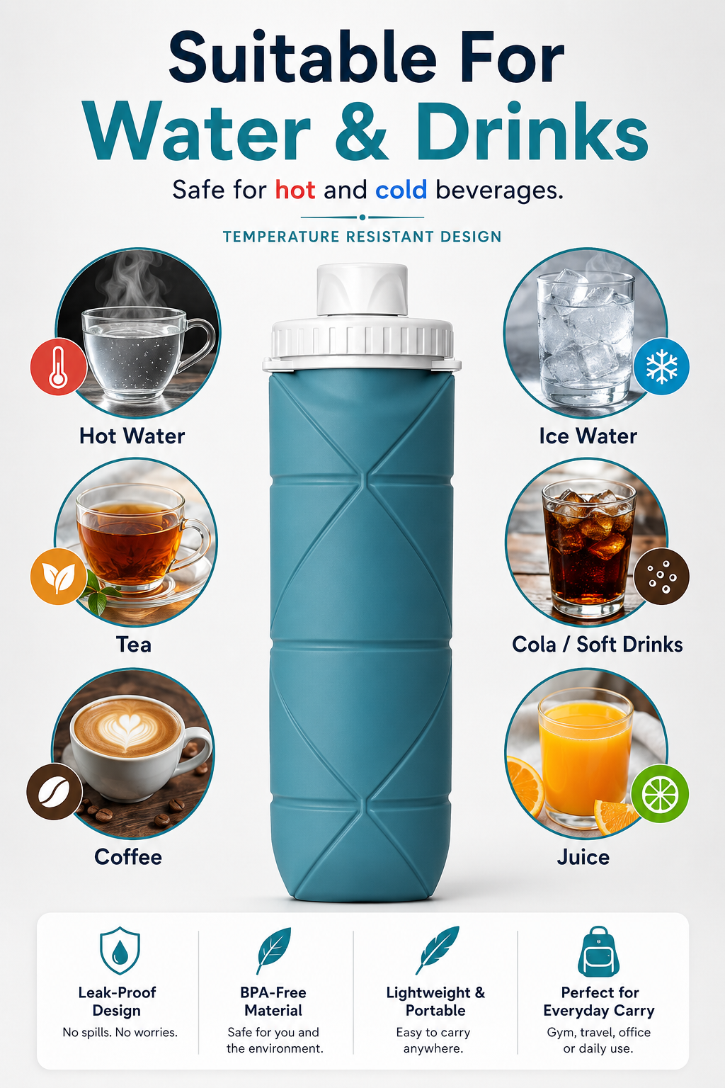 The PocketFit Bottle™-Big Hydration. Small Space