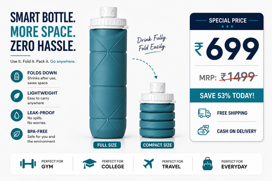 The PocketFit Bottle™-Big Hydration. Small Space