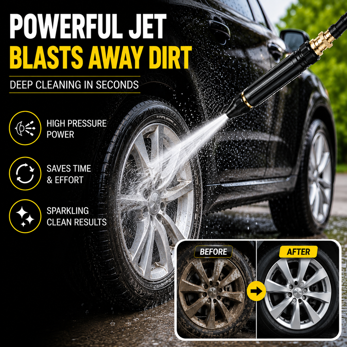 Portable High Pressure Washing Water Nozzle