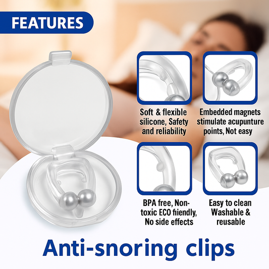 SnoreX Pro™ Nose Clip – Instant Snore Relief for Restful Sleep (2–4 Pc Pack)