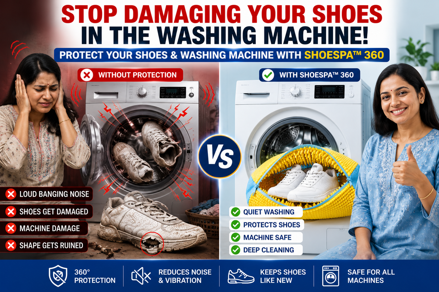 The ShoeSpa™ 360-Shoe Washing Bag
