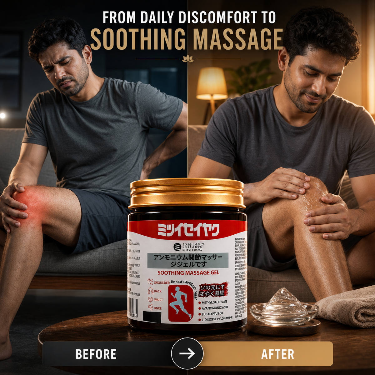Soothing Massage Gel for Joints, Muscles & Tired Legs – Daily Comfort Massage Gel | Pack of 2