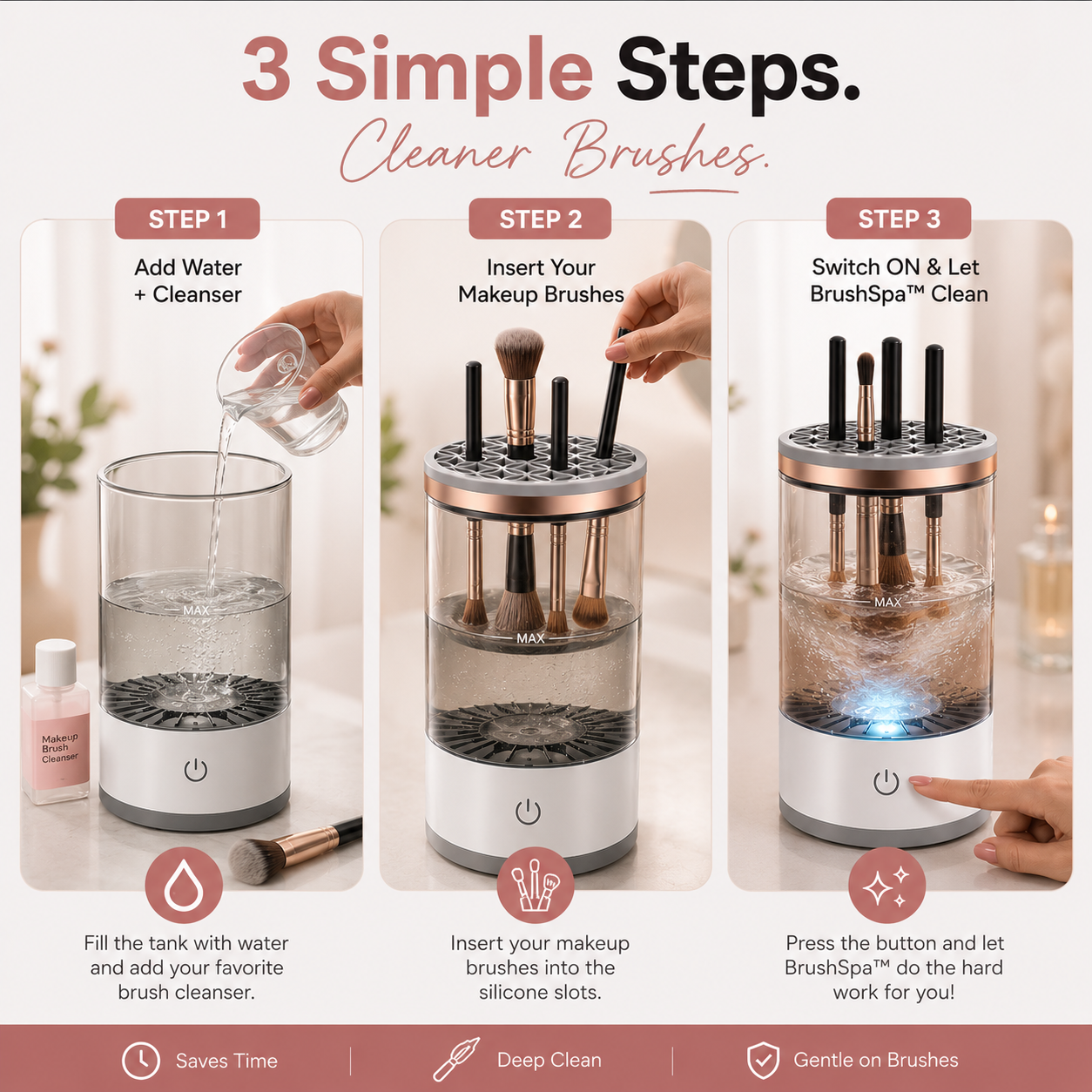 BrushSpa™-The Electric Makeup Brush Cleaner