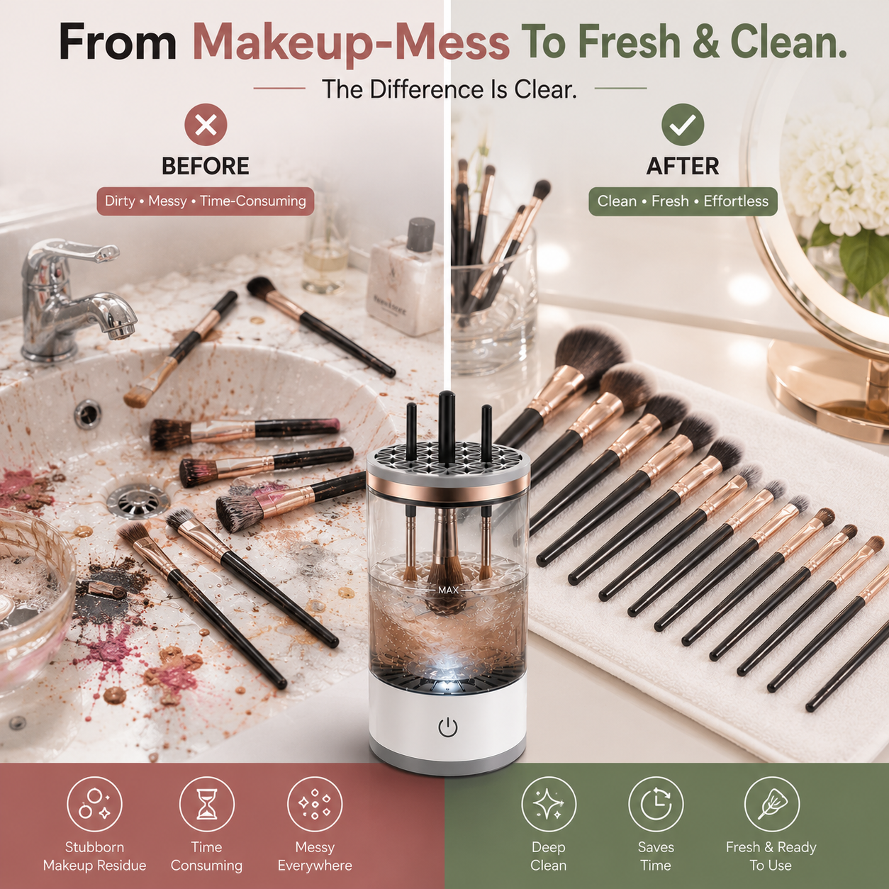 BrushSpa™-The Electric Makeup Brush Cleaner