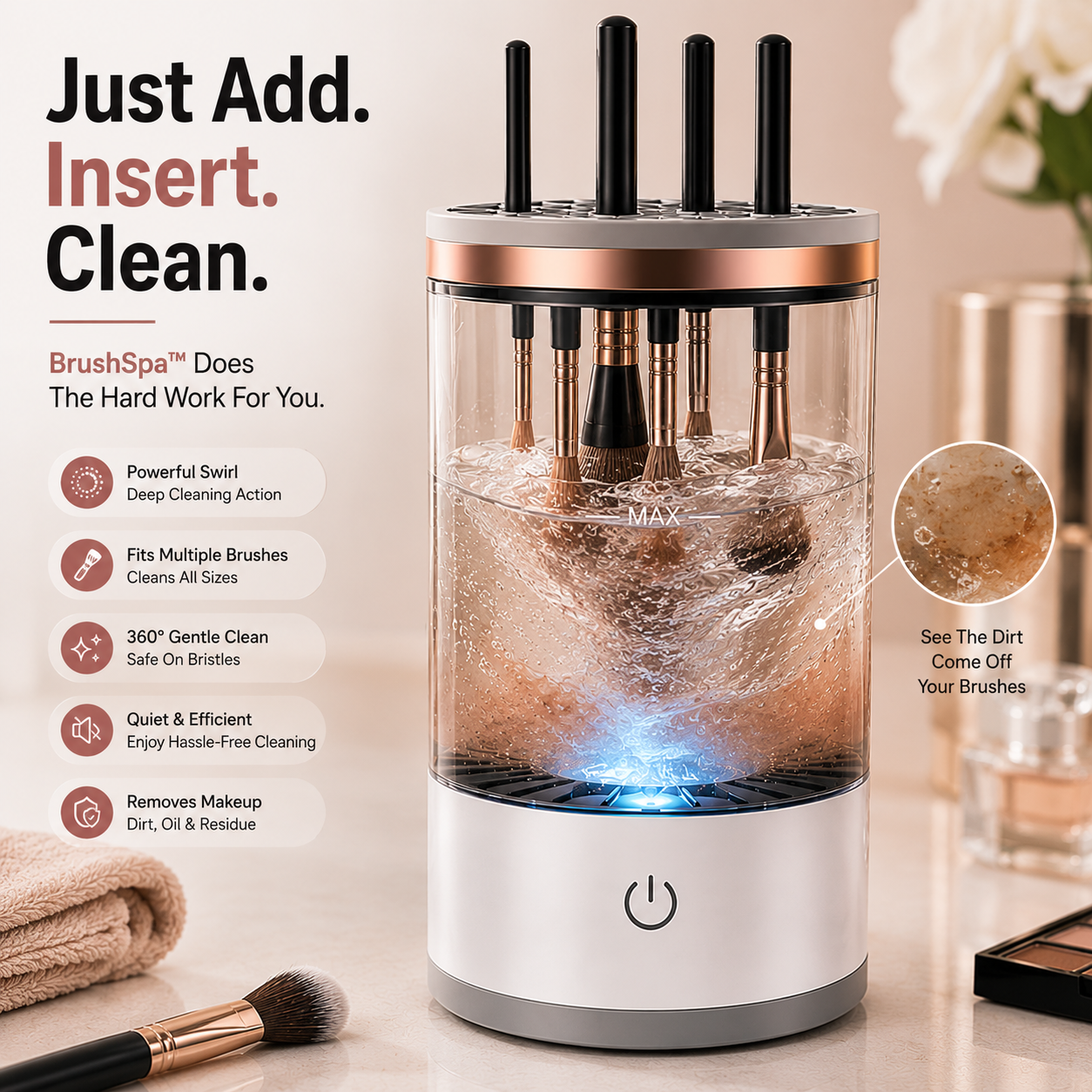 BrushSpa™-The Electric Makeup Brush Cleaner