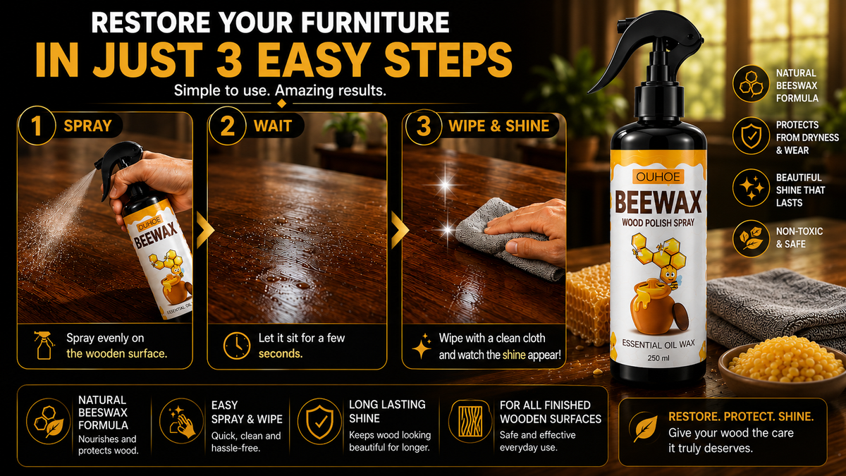 WoodRevive™ Premium Beeswax Wood Polish Spray | Buy 1 Get 1 FREE
