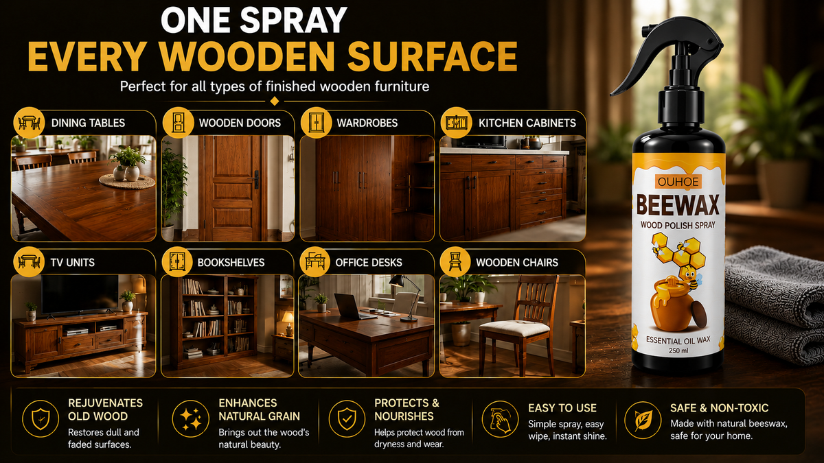 WoodRevive™ Premium Beeswax Wood Polish Spray | Buy 1 Get 1 FREE