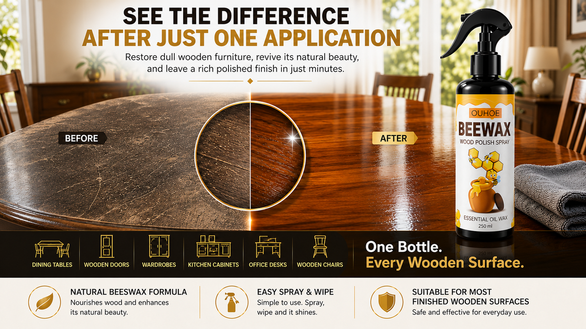 WoodRevive™ Premium Beeswax Wood Polish Spray | Buy 1 Get 1 FREE
