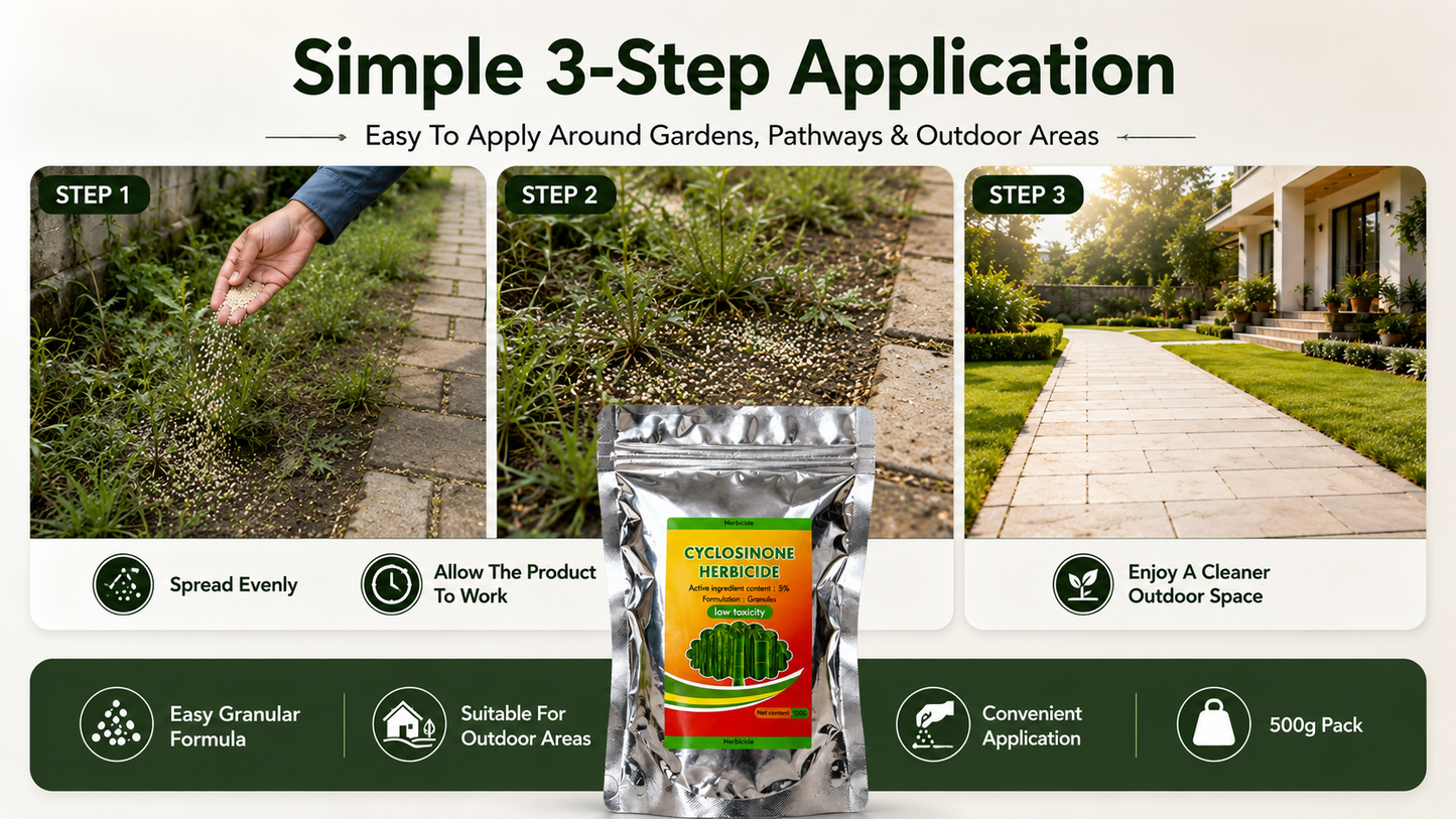 Cyclosinone Herbicide Granular Weed Killer – 500g Pack