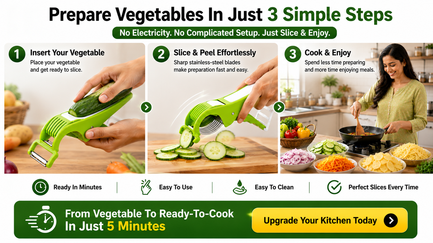 ChopEase™ 2-in-1 Vegetable Cutter with Peeler