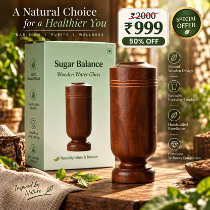 Jamun Wood Wellness Tumbler™ – Traditional Natural Drinkware