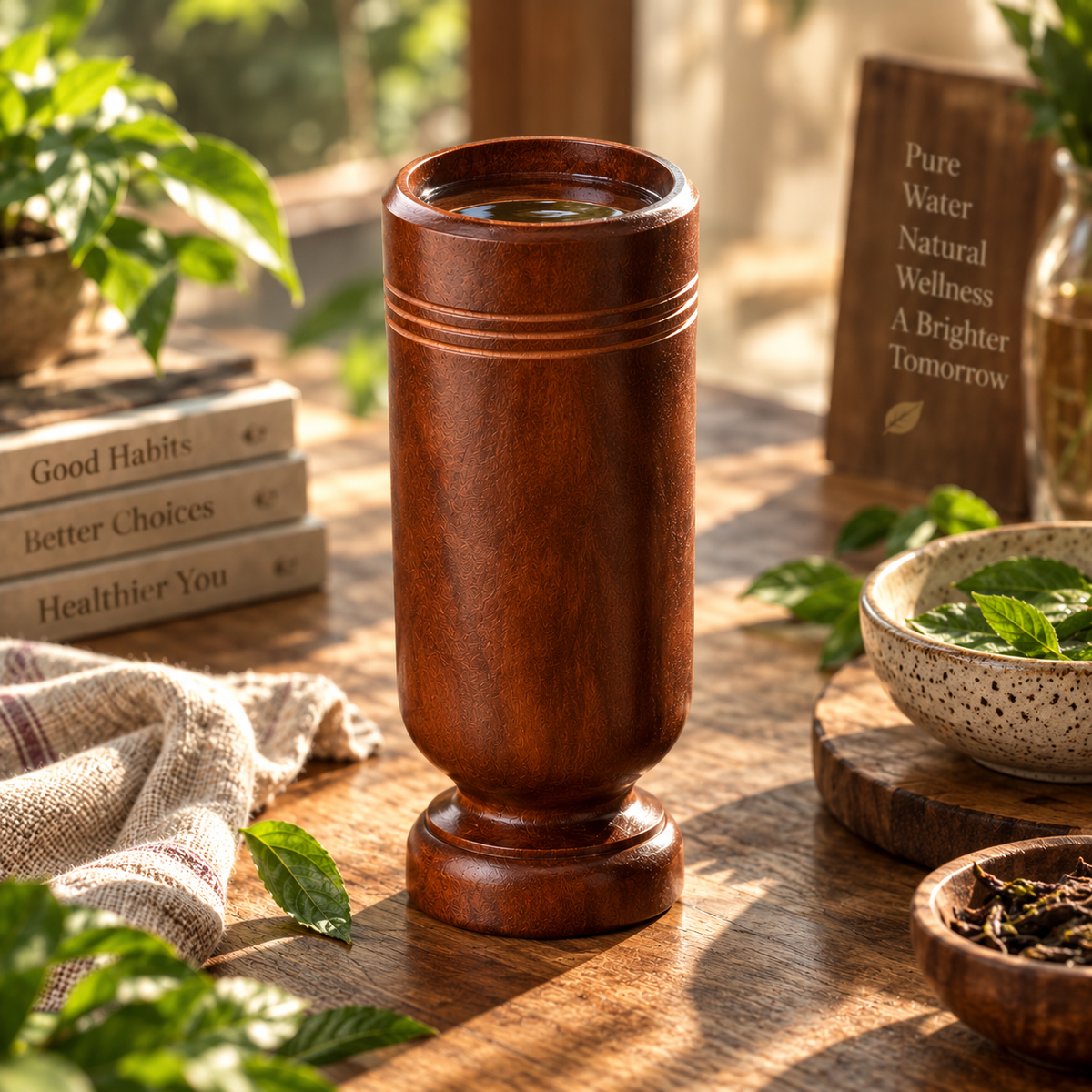 Jamun Wood Wellness Tumbler™ – Traditional Natural Drinkware