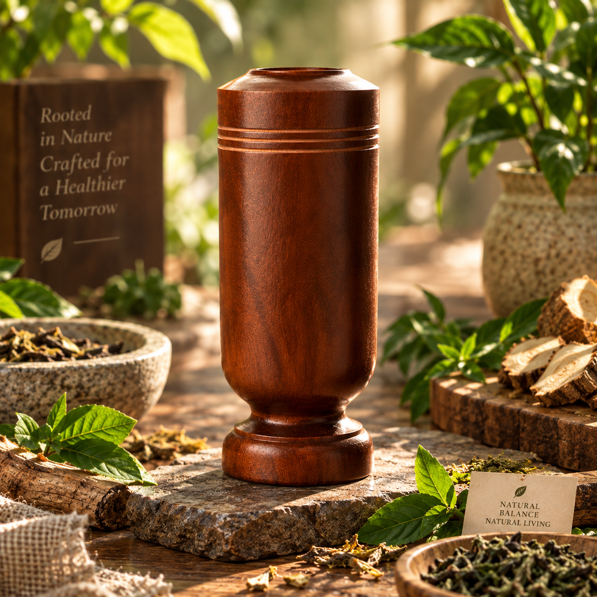 Jamun Wood Wellness Tumbler™ – Traditional Natural Drinkware