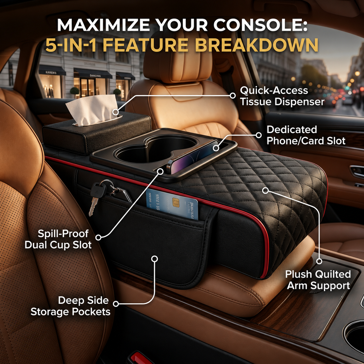 AutoRest- The Premium Leather Armrest Cover for Car