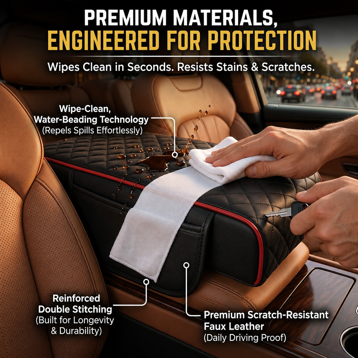 AutoRest- The Premium Leather Armrest Cover for Car