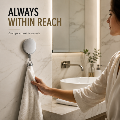 Retractable Towel Holder Clip – Stainless Steel Self-Adhesive Wall Mount for Kitchen & Bathroom