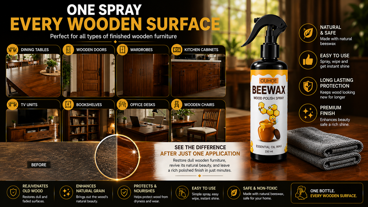WoodRevive™ Premium Beeswax Wood Polish Spray | Buy 1 Get 1 FREE