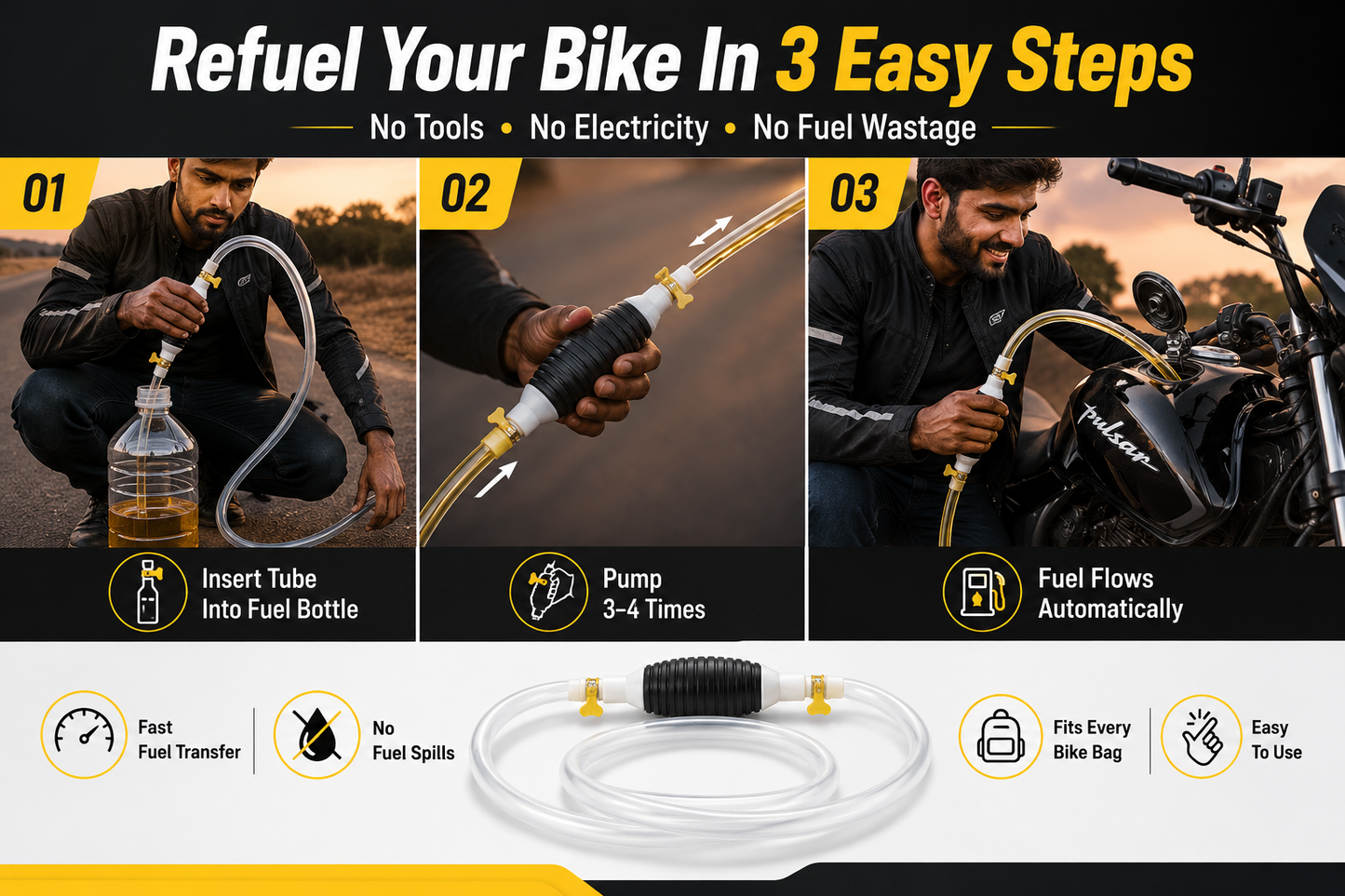 Ride Rescue™ Emergency Fuel Transfer Kit