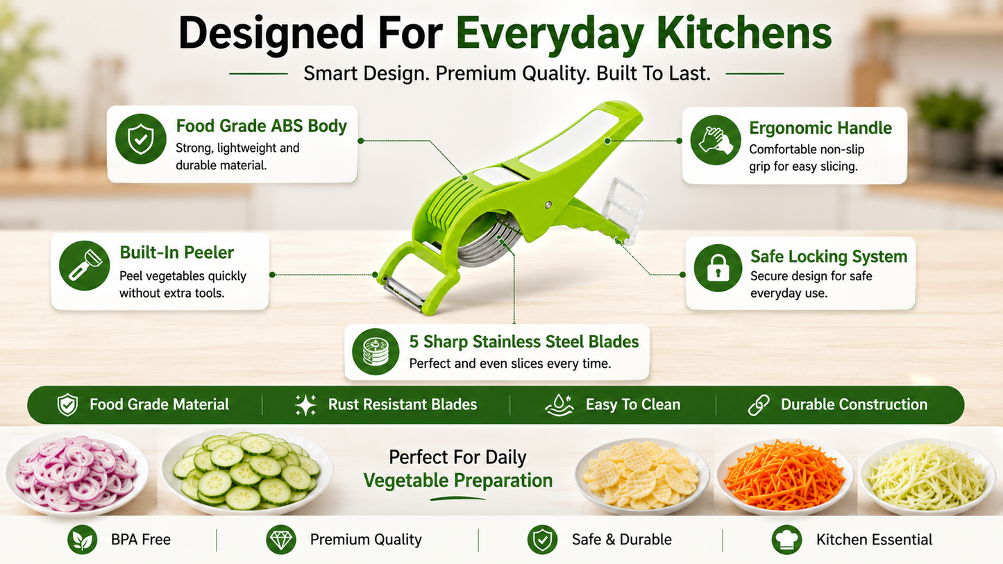ChopEase™ 2-in-1 Vegetable Cutter with Peeler