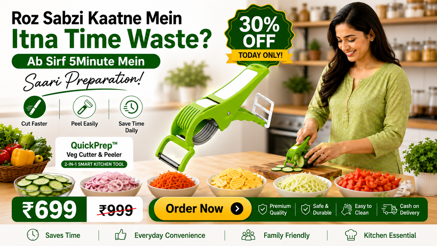 ChopEase™ 2-in-1 Vegetable Cutter with Peeler
