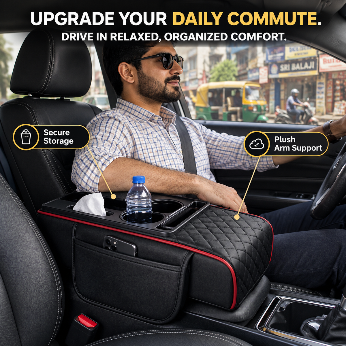 AutoRest- The Premium Leather Armrest Cover for Car