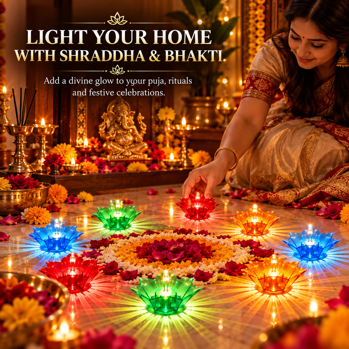 GlowLotus™ Water Reflection Diya-PACK OF 12