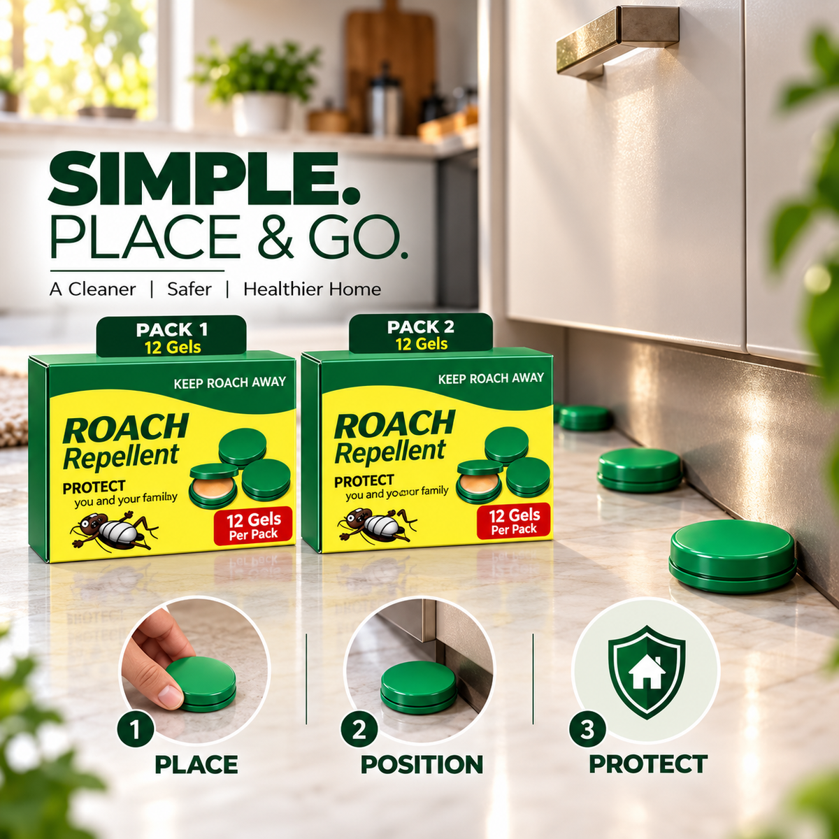 RoachGuard™ Cockroach Bait Gel – 12 Pcs(Pack of 2)