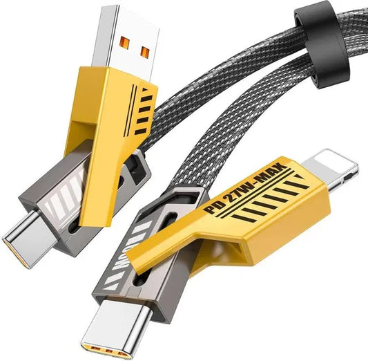 USB A 65W 4 In 1 Transformer Cable Data Cable